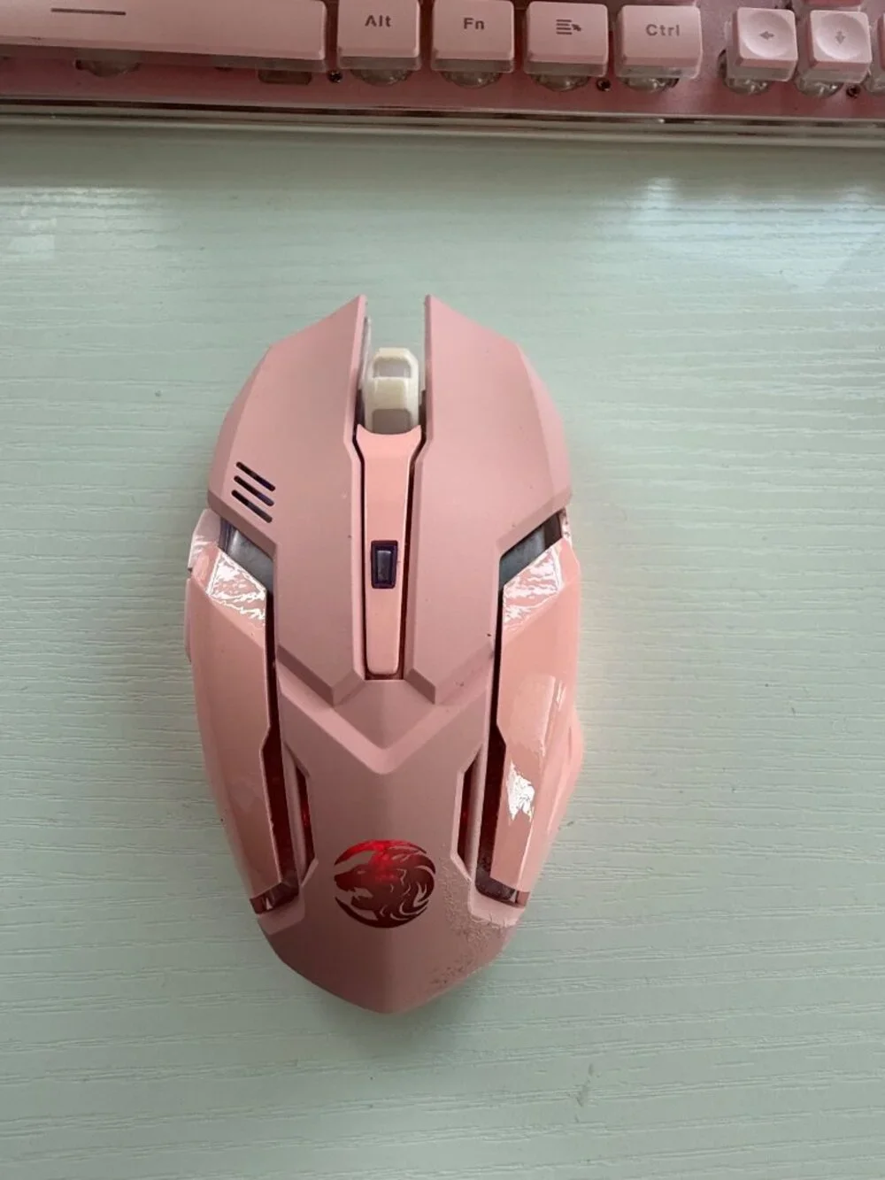 Pink Wireless Keyboard & Mouse Combo EWEADN V3 Rechargeable Ergonomic Silent Key